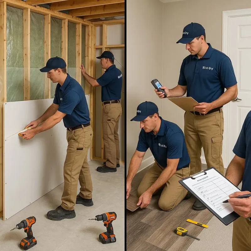 Repairs and Reconstruction process in East Highland Park, VA